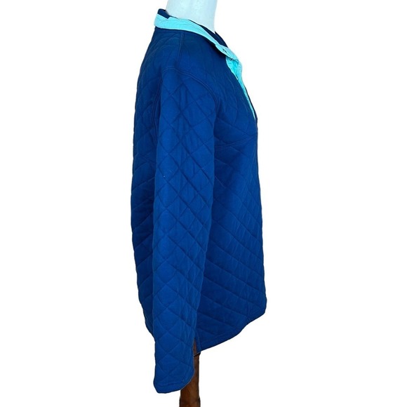 LAUREN JAMES THE LAWSON QUILTED PULLOVER IN ESTATE BLUE WOMEN'S SMALL - Picture 12 of 16